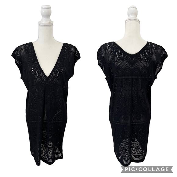 Jets by Jessika Allen Other - JETS Swimwear by Jessika Allen Intrigue Black Cover Up Dress Size 10 Medium
